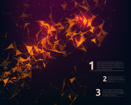 Abstract futuristic background with dots and lines. Vector illustration.のイラスト素材