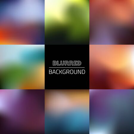 Set of abstract blurred backgrounds. Colorful vector illustration.のイラスト素材