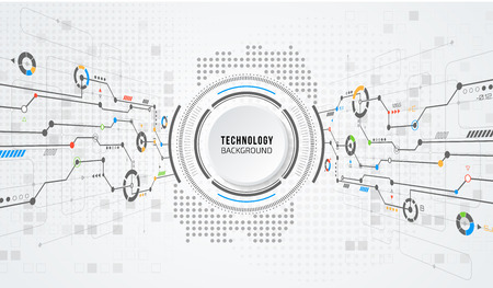 Digital vector technology concept. Abstract background vector illustration.のイラスト素材