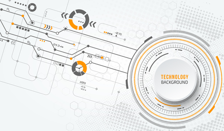Digital vector technology concept. Abstract background vector illustration.のイラスト素材