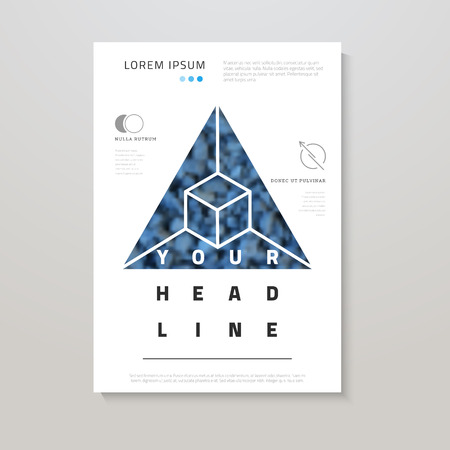 Typography design vector business layout. A4 format background for presentations, flyers, posters, magazines.のイラスト素材