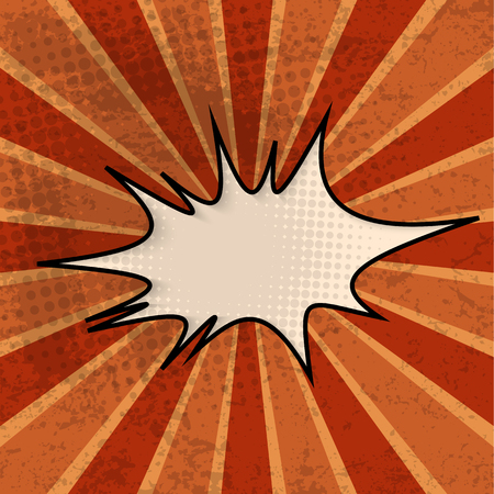 Speech bubble in pop art style. Vector illustration.のイラスト素材