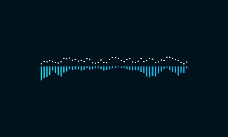 Digital equalizer. Vector concept of sound wave.のイラスト素材