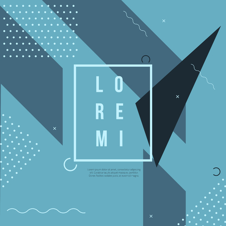 Retro 80's memphis seamless pattern. Abstract geometric vector background.のイラスト素材