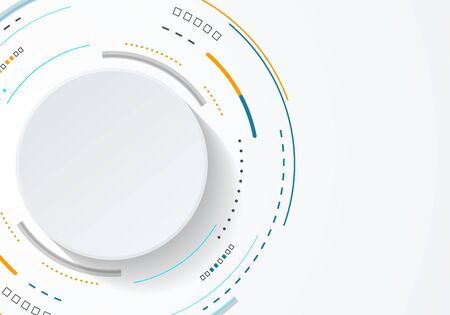 Abstract futuristic circular background. Vector illustration with place for text.のイラスト素材
