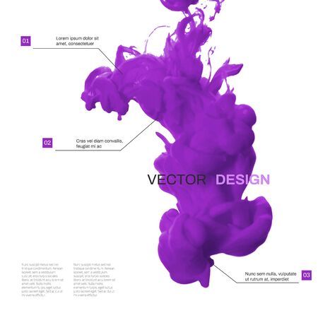 Vector background. Cloud of ink in water. Abstract illustration for posters, banners, cards or web design.のイラスト素材
