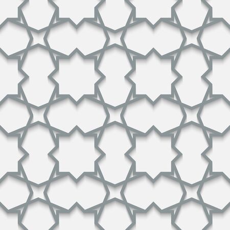 Arabic seamless ornament. Islamic geometric background. Eps 10 illustration.のイラスト素材