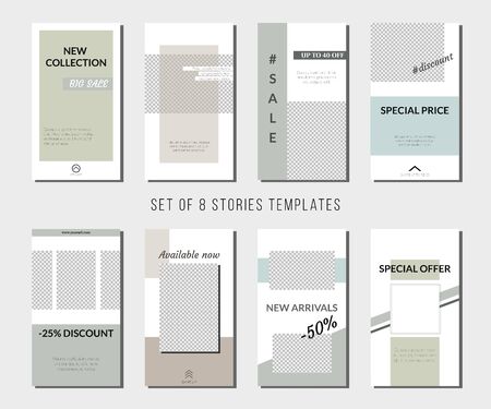 Minimalistic geometric background. Futuristic vector banners with organic shapes.のイラスト素材