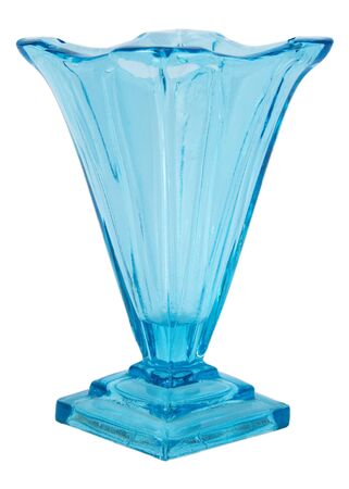Blue Glass Vase isolatedの写真素材