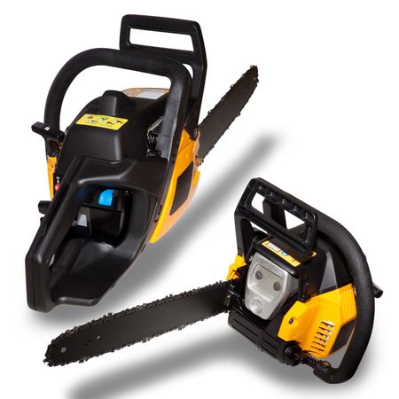 Two Chainsaw isolated on the white backgroundの写真素材