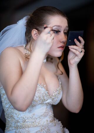 Wedding make up of brideの写真素材