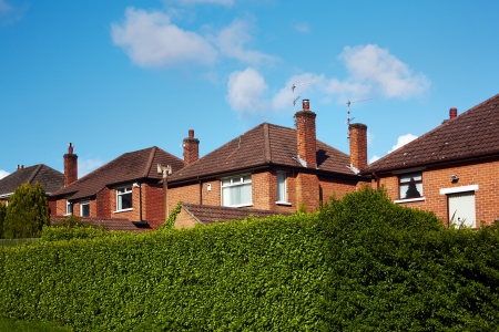 private sector of houses on the uptown of Belfastの写真素材