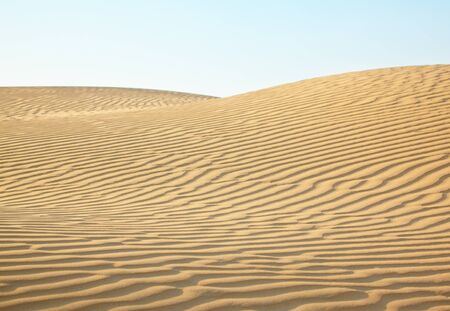 Sand dunes of desert Thar  in Rajasthan, Indiaの写真素材