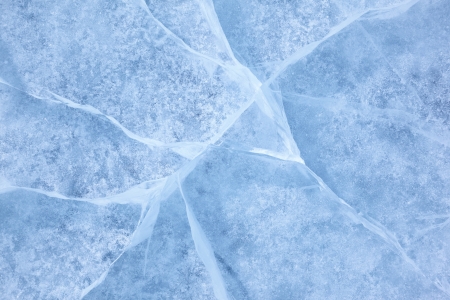 Texture of ice of Baikal lake in Siberia の写真素材