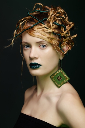 portrait of beautiful young womanの写真素材