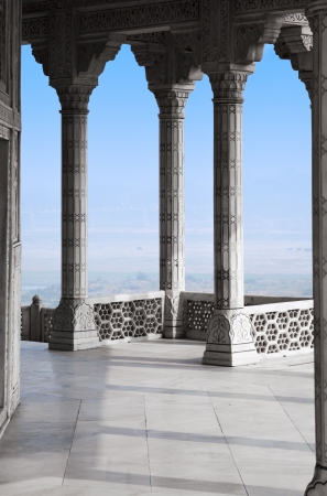 Balcony in Agra Red Fort, Indiaの写真素材