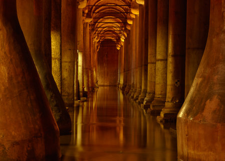 Yerebatan Saray - Basilica Cistern in Istanbul, Turkey