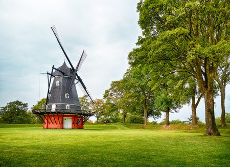 The Dutch type windmill at Kastellet in Copenhagen, Denmark.