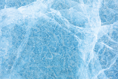 Texture of ice of Baikal lake in Siberia