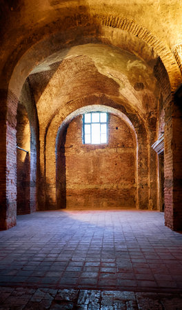 ISTANBUL, TURKEY - JULY 12, 2014: The interior of Hagia Irene Saint Irene. Hagia Irene, the former Eastern Orthodox church located in the outer courtyard of Topkap Palace in Istanbul, Turkey.のeditorial素材