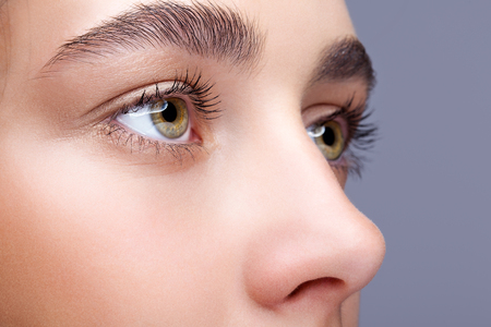 Closeup shot of female face makeupの写真素材