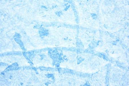 Surface of winter ice on Baikal lake in Siberia . Blue background of Ice textureの写真素材