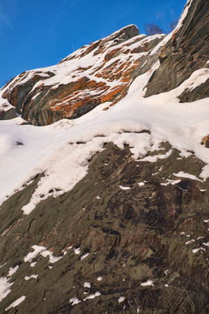 Ancient people Petroglyphs on the rocks on the bank of river Tom in West Siberia.のeditorial素材