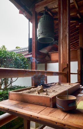 KYOTO, JAPAN - OCTOBER 17, 2019: The tactile model of the famous Zen rock garden for visually impaired persons in the Hojo of Ryoan-ji temple. Kyoto. Japanのeditorial素材