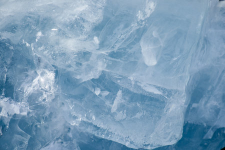 Background of winter Ice textureの写真素材