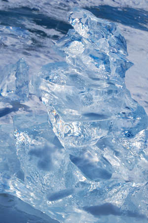Ice floe crystal background.の写真素材