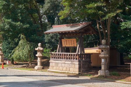 Tokyo, Japan - October 26, 2019: The view of small Shinto shrine at the territory of Yasukuni shrine. Chiyoda. Tokyo. Japanのeditorial素材