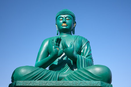 The Great Buddha of Nagoya performed the Dharmachakra mudra at Toganji temple. Nagoya. Japanのeditorial素材