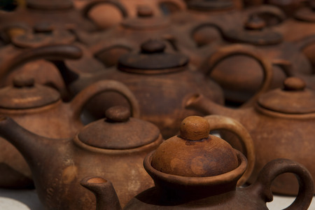 Clay dishes.の写真素材