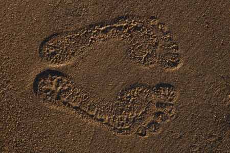 Footprints in the sand.の写真素材