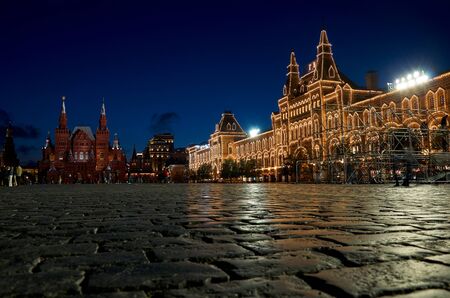 Red Square in Moscow nightのeditorial素材
