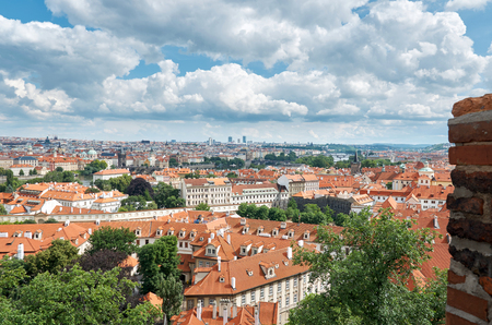 Czech Republic. Prague. Tiled roofs of houses of Prague. June 13, 2016のeditorial素材