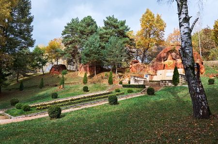 Russia. Stavropol region. Kislovodsk. Sculpture Lenin in the Spa Park in Kislovodsk. October 11, 2016.のeditorial素材