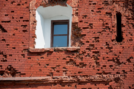 Belarus. Brest. The house was damaged by shooting in the Brest Fortress. May 23, 2017のeditorial素材