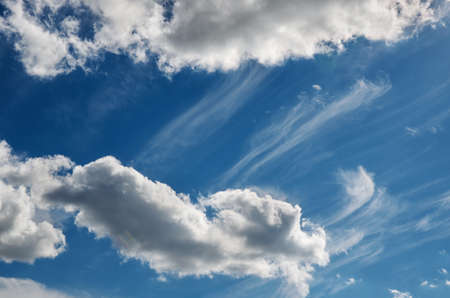 Blue sky with white clouds.の写真素材