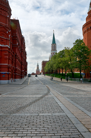 Russia. Moscow. Kremlin passage near the Red Square in Moscow. May 25, 2017のeditorial素材