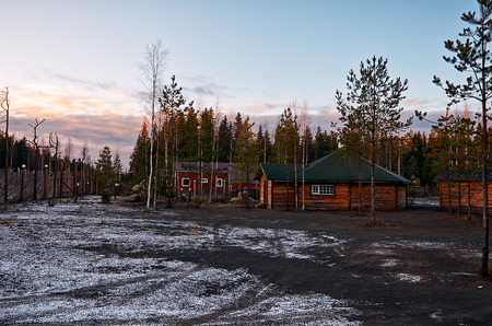 Russia. Karelia. Territory of the dog nurseryのeditorial素材