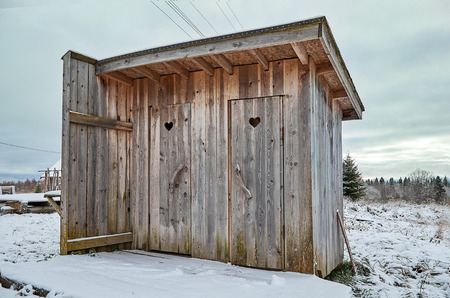 Russia. Karelia. Wooden house in the village of Kinerma in Karelia. November 16, 2017のeditorial素材