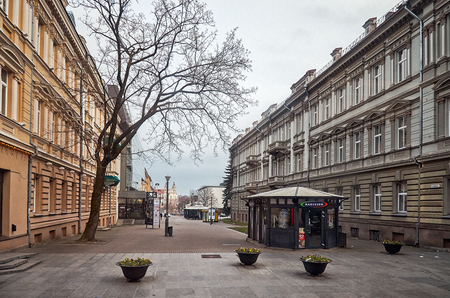 Lithuania. Vilnius. The old streets of Vilnius. New Year in Vilnius. December 31, 2017のeditorial素材