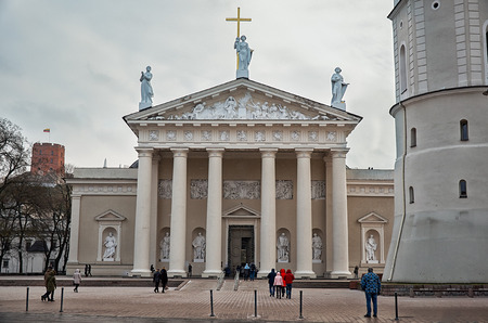 Lithuania. Vilnius. St. Stanislaus Cathedral in Vilnius. December 31, 2017のeditorial素材
