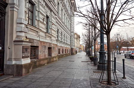 Lithuania. Vilnius. The old streets of Vilnius. New Year in Vilnius. December 31, 2017のeditorial素材