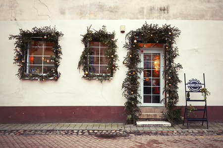 Lithuania. Vilnius. The old streets of Vilnius. New Year in Vilnius. January 3, 2018のeditorial素材
