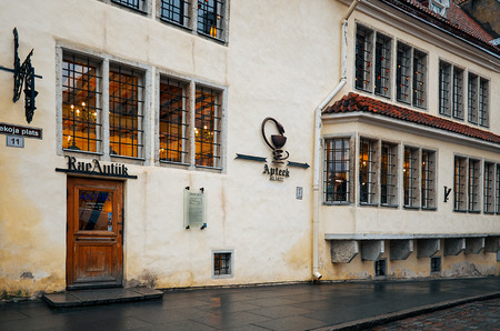 Estonia. Tallinn. Town hall pharmacy in the Old Town of Tallinn. January 2, 2018のeditorial素材