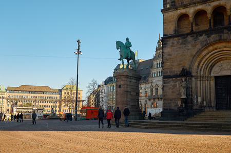 Germany. Bremen. Houses on the streets of Bremen in Germany. February 14, 2018のeditorial素材