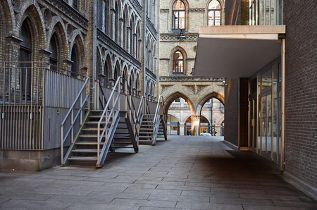 Germany. Bremen. Houses on the streets of Bremen in Germany. February 14, 2018のeditorial素材