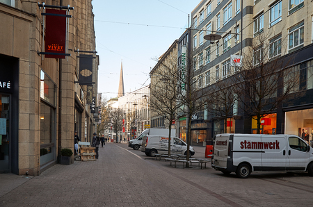 Germany. Hamburg. Houses on the street in the center of Hamburg. February 13, 2018のeditorial素材